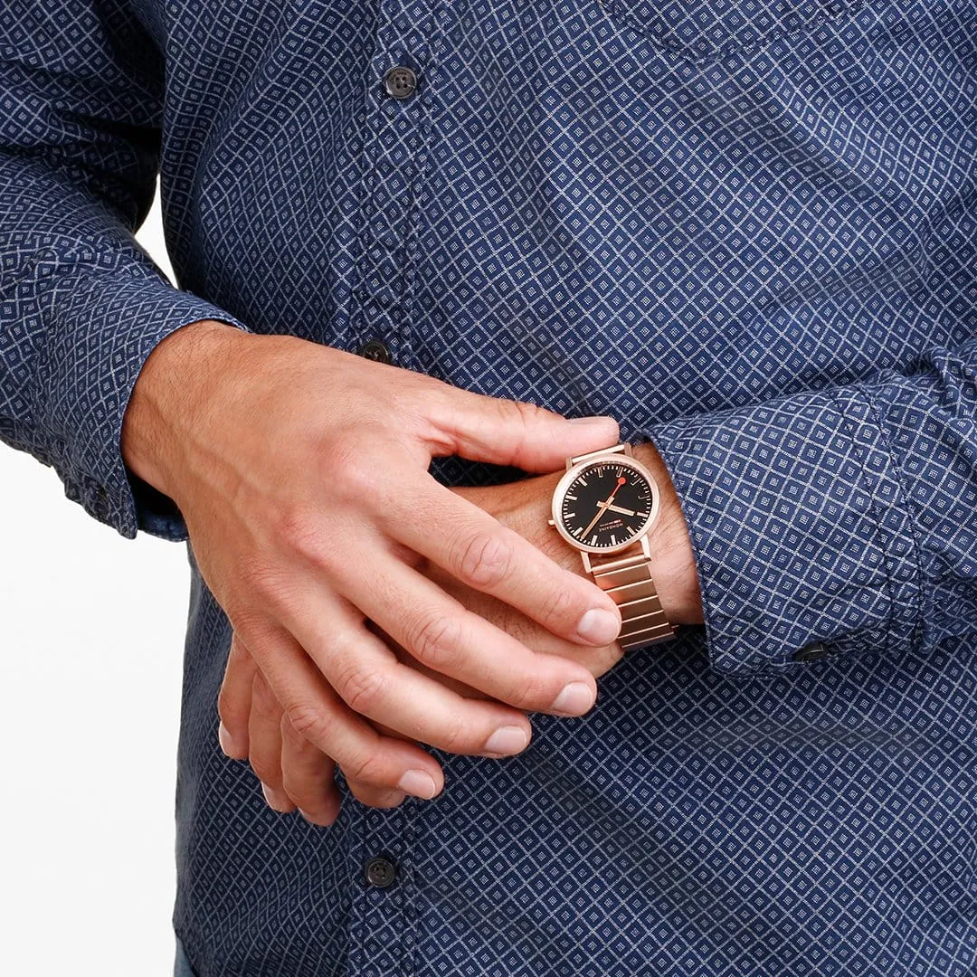 Classic, Rose Gold Tone Stainless Steel, 36 mm